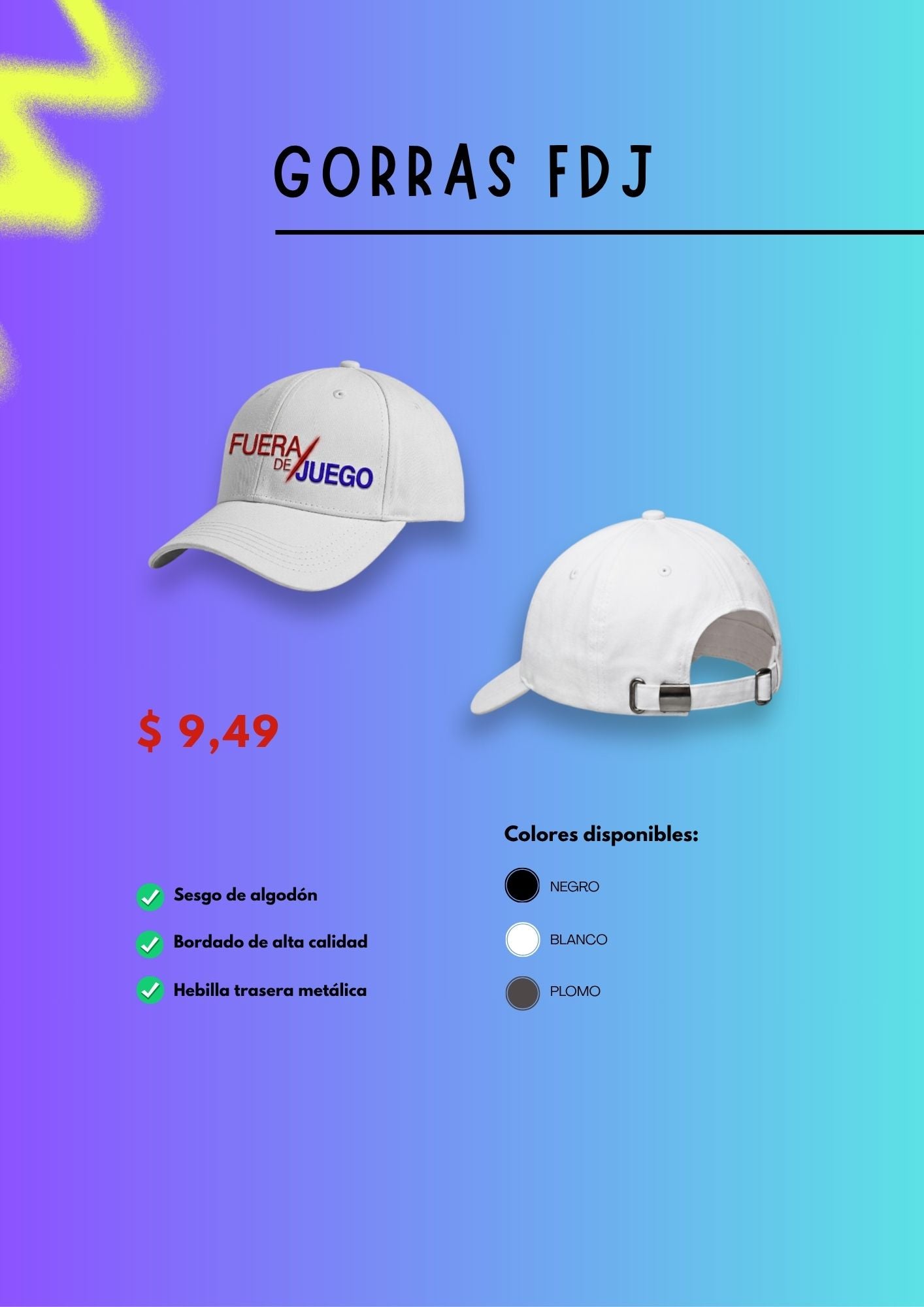 Gorra Fuera de Juego – FDJ